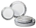 Florence White & Silver + Silver Silverware Combo- 750 Pieces/ 125 Guest